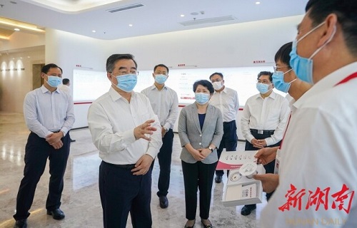 湖南省委书记、省人大常委会主任张庆伟调研AG8旗舰厅生物